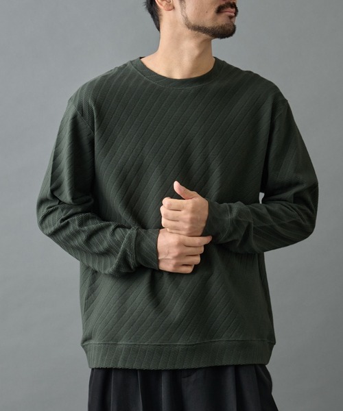 COLONY 2139（コロニートゥーワンスリーナイン）の「ジャガードロンＴ（Tシャツ/カットソー・メンズ・ホワイト/カーキ/ブラック・LARGE/MEDIUM）」の16枚目の写真