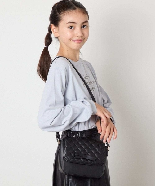 a.v.v（アーヴェヴェ）の「[KIDS]キルティングリボンショルダー（ショルダーバッグ・キッズ・アイボリー/ブラック・120）」の10枚目の写真