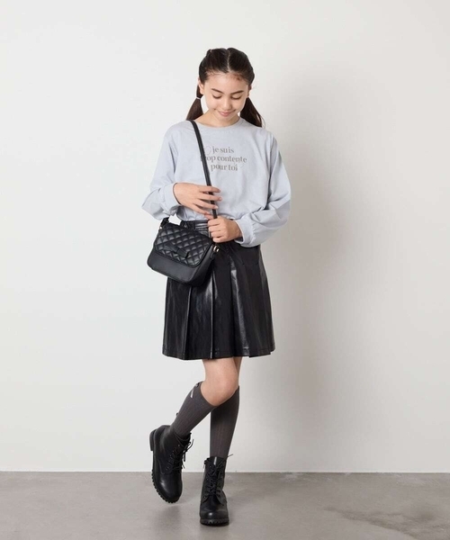 a.v.v（アーヴェヴェ）の「[KIDS]キルティングリボンショルダー（ショルダーバッグ・キッズ・アイボリー/ブラック・120）」の14枚目の写真