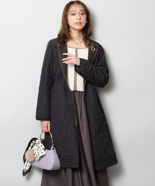 キルティング中綿ミドルコート（ダウンジャケット/コート