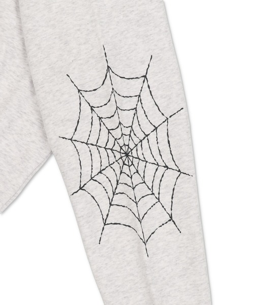SPINNS（スピンズ）の「短丈ダブルジップパーカー/ストーンロゴ/バックプリント/スパイダーグラフィック/ショート丈（パーカー・メンズ・ブラック/アッシュグレー/ウッドランド・ONESIZE）」の9枚目の写真