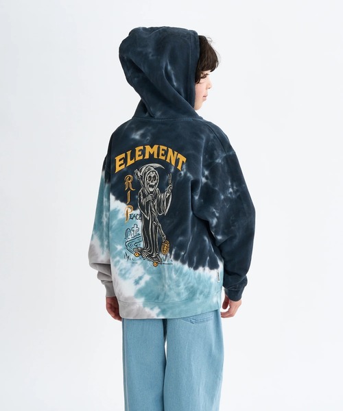 ELEMENT(エレメント)の「ELEMENT キッズ TIMBER RIP HOOD YOUT パーカー 【2025年秋冬モデル】/エレメントキッズバックプリントプルオーバーパーカー・フーディー(パーカー・キッズ・マルチ/ブラック・SMALL/MEDIUM/LARGE/X-LARGE)」の1枚目の写真