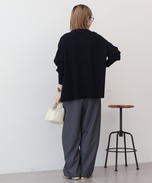 AMERICAN HOLIC（アメリカンホリック）の「【WEB限定】バイパチサイドスリットニットプルオーバー（ニット/セーター・レディース・アイボリー/グレー系その他/ブラック/ブルー・M/L）」の12枚目の写真