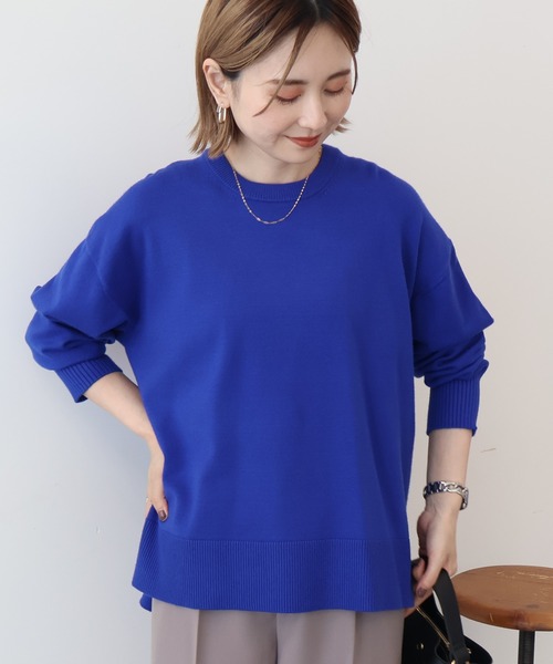 AMERICAN HOLIC（アメリカンホリック）の「【WEB限定】バイパチサイドスリットニットプルオーバー（ニット/セーター・レディース・アイボリー/グレー系その他/ブラック/ブルー・M/L）」の22枚目の写真