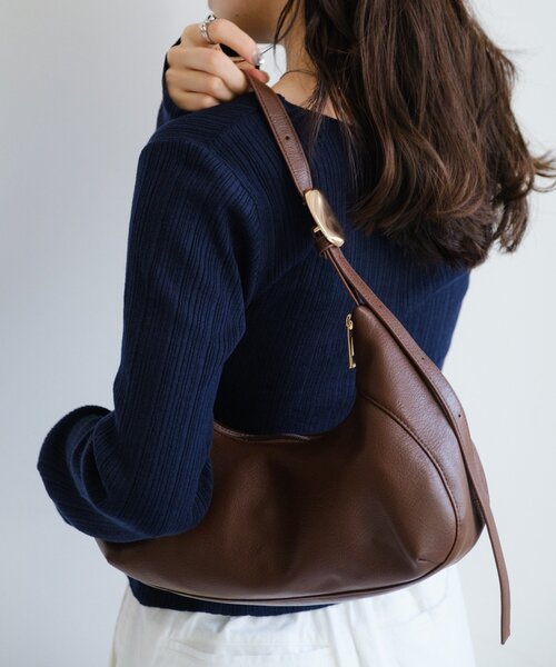 2WAY/500mlペットボトル収納可】モチーフハーフムーンBAG（トート