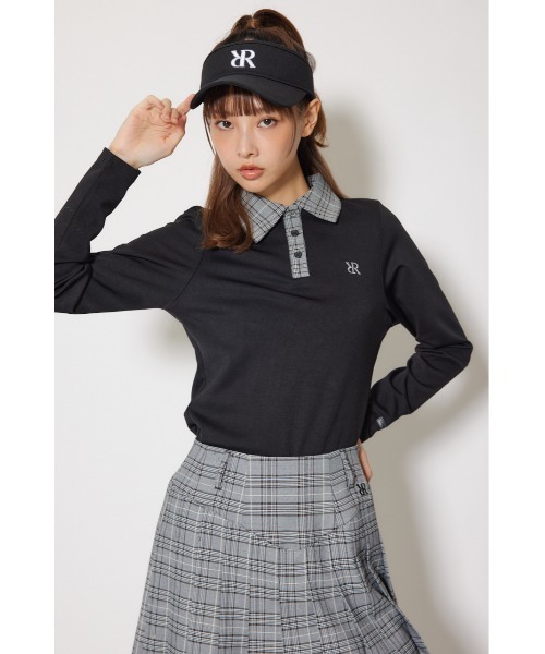RIENDA GOLF】襟付きコンパクトカットトップス 秋服 冬服（Tシャツ