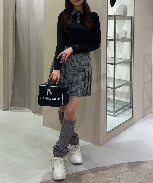 RIENDA GOLF】襟付きコンパクトカットトップス 秋服 冬服（Tシャツ