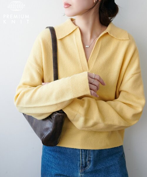 セール】オーストラリアンメリノウールスキッパープルオーバー（ニット