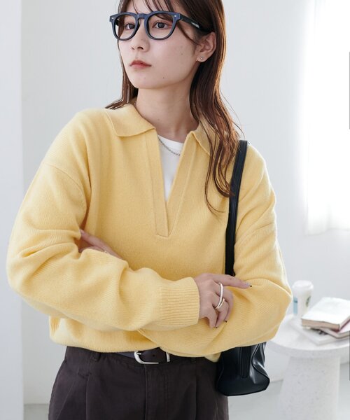 オーストラリアンメリノウールスキッパープルオーバー（ニット