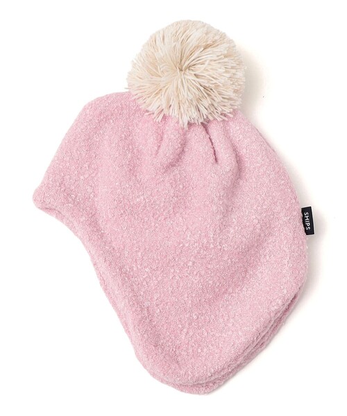 SHIPS（シップス）の「SHIPS KIDS:ベビー ふわもこ ポンポン ニットキャップ（ニットキャップ/ビーニー・キッズ・シルバーグレー/ピンク/ベージュ/ネイビー・ONE SIZE）」の4枚目の写真
