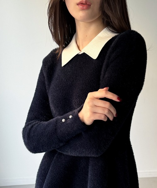 セール】シャギーペプラムニットトップス（ニット/セーター）｜JUNOAH