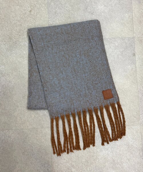 CPCM(シーピーシーエム)の「ふわふわバルキーマフラー(マフラー・レディース・アイボリー/サックスブルー/チャコールグレー/ベージュ/ブラウン・FREE)」の15枚目の写真