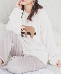 Honeys(ハニーズ)の【ハニぽか】アニマル刺繍ルームウェア(上下セット)(ルームウェア/パジャマ)