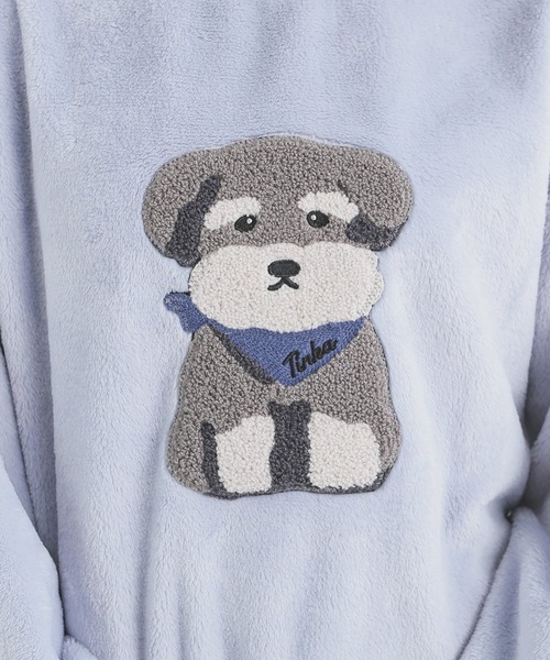 Honeys（ハニーズ）の「【ハニぽか】アニマル刺繍ルームウェア（上下セット）（ルームウェア/パジャマ・レディース・アイボリー/ブルー系/ピンク系・S/M/LL/L）」の15枚目の写真