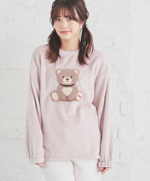 Honeys（ハニーズ）の「【ハニぽか】アニマル刺繍ルームウェア（上下セット）（ルームウェア/パジャマ・レディース・アイボリー/ブルー系/ピンク系・S/M/LL/L）」の17枚目の写真