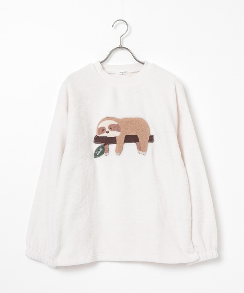 Honeys（ハニーズ）の「【ハニぽか】アニマル刺繍ルームウェア（上下セット）（ルームウェア/パジャマ・レディース・アイボリー/ブルー系/ピンク系・S/M/LL/L）」の19枚目の写真