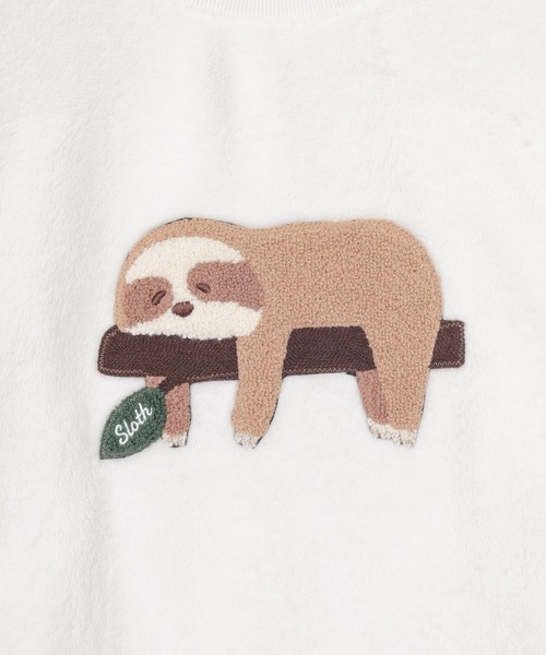 Honeys（ハニーズ）の「【ハニぽか】アニマル刺繍ルームウェア（上下セット）（ルームウェア/パジャマ・レディース・アイボリー/ブルー系/ピンク系・S/M/LL/L）」の20枚目の写真