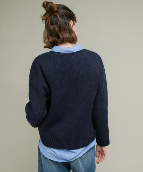 URBAN RESEARCH Sonny Label（アーバンリサーチサニーレーベル）の「『洗濯可』ジャガードロゴニットプルオーバー（ニット/セーター・レディース・ネイビー/モカ/グレー・FREE）」の18枚目の写真