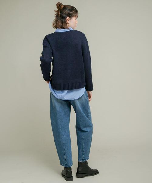 URBAN RESEARCH Sonny Label（アーバンリサーチサニーレーベル）の「『洗濯可』ジャガードロゴニットプルオーバー（ニット/セーター・レディース・ネイビー/モカ/グレー・FREE）」の22枚目の写真