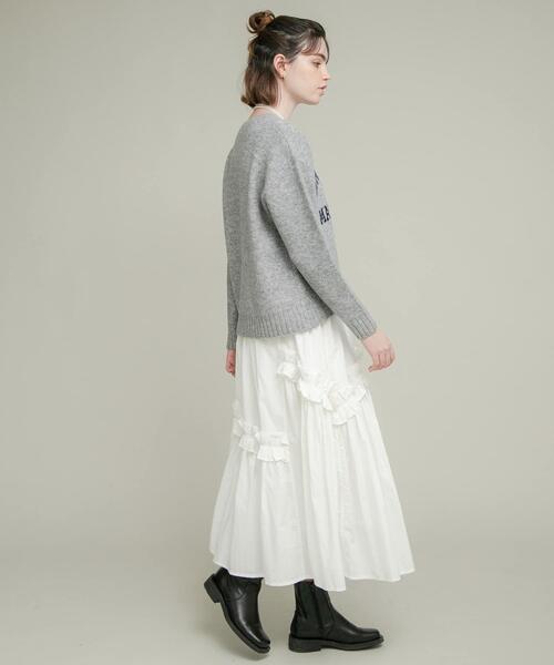 URBAN RESEARCH Sonny Label（アーバンリサーチサニーレーベル）の「『洗濯可』ジャガードロゴニットプルオーバー（ニット/セーター・レディース・ネイビー/モカ/グレー・FREE）」の5枚目の写真