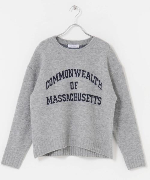 URBAN RESEARCH Sonny Label（アーバンリサーチサニーレーベル）の「『洗濯可』ジャガードロゴニットプルオーバー（ニット/セーター・レディース・ネイビー/モカ/グレー・FREE）」の6枚目の写真