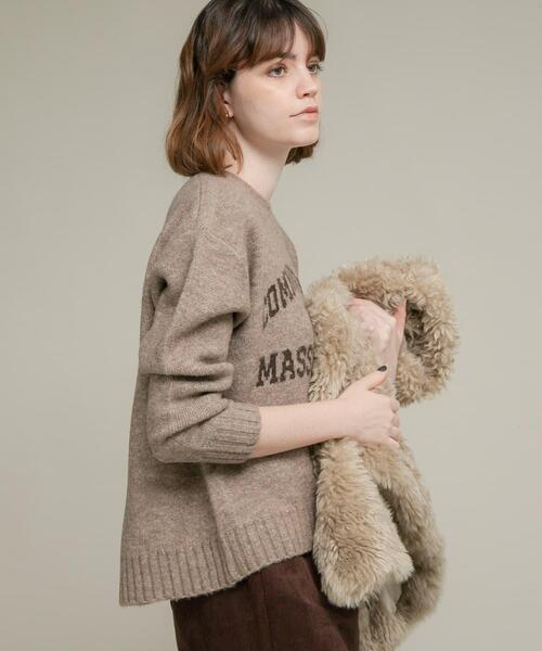 URBAN RESEARCH Sonny Label（アーバンリサーチサニーレーベル）の「『洗濯可』ジャガードロゴニットプルオーバー（ニット/セーター・レディース・ネイビー/モカ/グレー・FREE）」の10枚目の写真