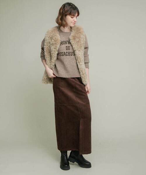 URBAN RESEARCH Sonny Label（アーバンリサーチサニーレーベル）の「『洗濯可』ジャガードロゴニットプルオーバー（ニット/セーター・レディース・ネイビー/モカ/グレー・FREE）」の12枚目の写真