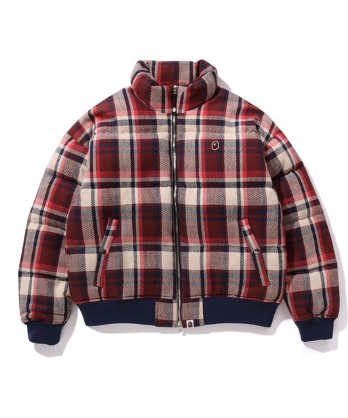 セール】BAPE CHECK DOWN JACKET（ダウンジャケット/コート）｜A
