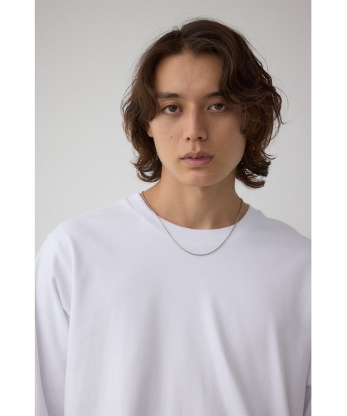 AZUL by moussy（アズールバイマウジー）の「スムースタッチ長袖トップス（Tシャツ/カットソー・メンズ・ホワイト/杢グレー/ブラック・SMALL/MEDIUM/LARGE）」の4枚目の写真