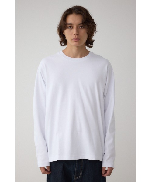 AZUL by moussy（アズールバイマウジー）の「スムースタッチ長袖トップス（Tシャツ/カットソー・メンズ・ホワイト/杢グレー/ブラック・SMALL/MEDIUM/LARGE）」の7枚目の写真