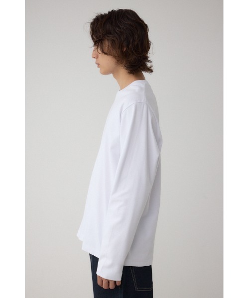 AZUL by moussy（アズールバイマウジー）の「スムースタッチ長袖トップス（Tシャツ/カットソー・メンズ・ホワイト/杢グレー/ブラック・SMALL/MEDIUM/LARGE）」の8枚目の写真
