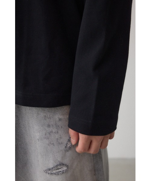 AZUL by moussy（アズールバイマウジー）の「スムースタッチ長袖トップス（Tシャツ/カットソー・メンズ・ホワイト/杢グレー/ブラック・SMALL/MEDIUM/LARGE）」の22枚目の写真