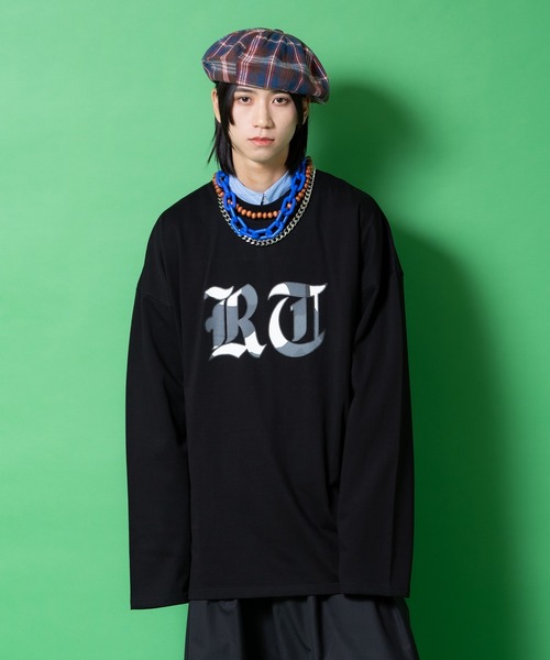 a.p.o.v.(エーピーオービー)の「a.p.o.v. カモフラロゴプリントバックナンバリングオーバーサイズカットソー(Tシャツ/カットソー・メンズ・チャコール/ベージュ/ブラック・ONESIZE)」の5枚目の写真
