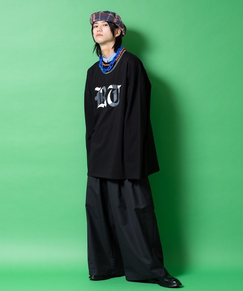 a.p.o.v.(エーピーオービー)の「a.p.o.v. カモフラロゴプリントバックナンバリングオーバーサイズカットソー(Tシャツ/カットソー・メンズ・チャコール/ベージュ/ブラック・ONESIZE)」の6枚目の写真