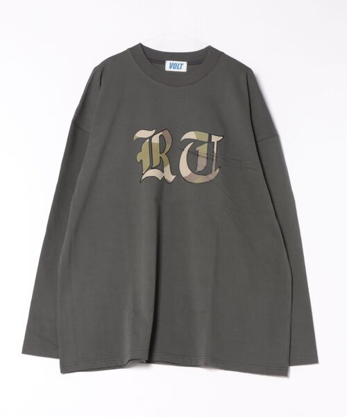 a.p.o.v.(エーピーオービー)の「a.p.o.v. カモフラロゴプリントバックナンバリングオーバーサイズカットソー(Tシャツ/カットソー・メンズ・チャコール/ベージュ/ブラック・ONESIZE)」の10枚目の写真