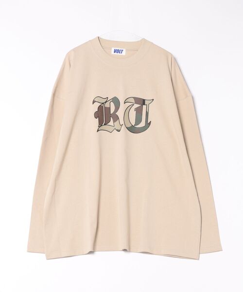 a.p.o.v.(エーピーオービー)の「a.p.o.v. カモフラロゴプリントバックナンバリングオーバーサイズカットソー(Tシャツ/カットソー・メンズ・チャコール/ベージュ/ブラック・ONESIZE)」の13枚目の写真
