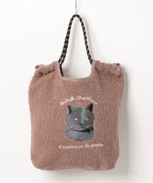 【 polka polka / ポルカポルカ 】 アニマル刺繍コードトートバッグ SDI