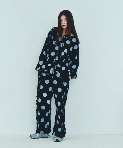 Heather（ヘザー）の「HOLiC ドットフリルスウェットパンツ　600658（スウェットパンツ・レディース・グレー/ネイビー/アイボリー・FREE）」の7枚目の写真