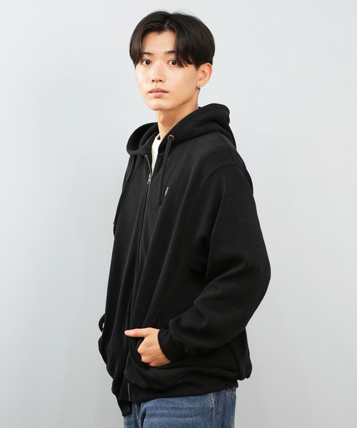 CHUMS（チャムス）の「CHUMS/チャムス フルジップフーディー/パーカー TROUTBONE ZIP HOODIE CH00-1536（スウェット・メンズ・ブラック/オリーブ・M/L/2XL/XL）」の5枚目の写真