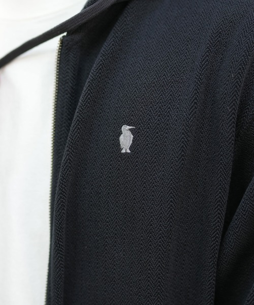 CHUMS（チャムス）の「CHUMS/チャムス フルジップフーディー/パーカー TROUTBONE ZIP HOODIE CH00-1536（スウェット・メンズ・ブラック/オリーブ・M/L/2XL/XL）」の12枚目の写真