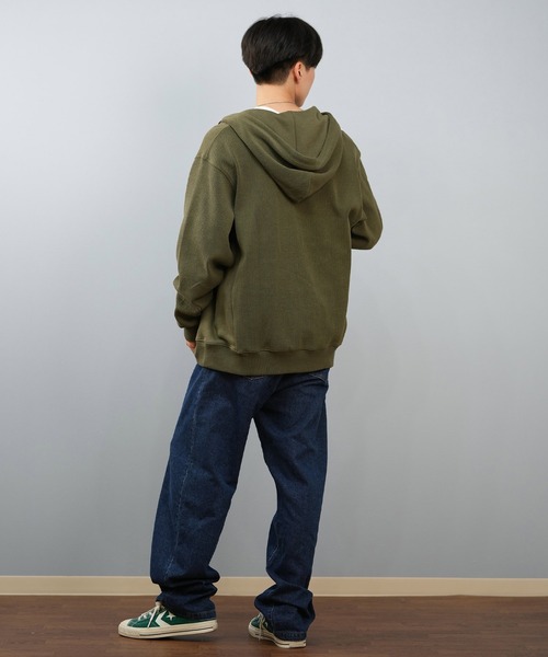 CHUMS（チャムス）の「CHUMS/チャムス フルジップフーディー/パーカー TROUTBONE ZIP HOODIE CH00-1536（スウェット・メンズ・ブラック/オリーブ・M/L/2XL/XL）」の17枚目の写真