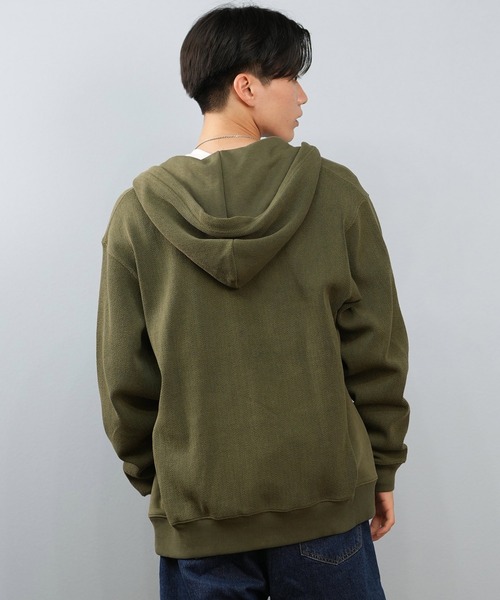 CHUMS（チャムス）の「CHUMS/チャムス フルジップフーディー/パーカー TROUTBONE ZIP HOODIE CH00-1536（スウェット・メンズ・ブラック/オリーブ・M/L/2XL/XL）」の15枚目の写真