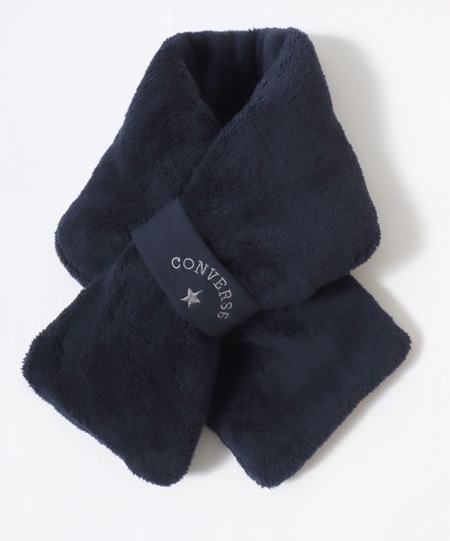 CONVERSE(コンバース)の「CONVERSE/コンバース 差し込み ボアマフラー/ネックウォーマー/レディース メンズ(マフラー・レディース・ベージュ/ネイビー/ブラウン/ピンク/グレー・FREE)」の4枚目の写真