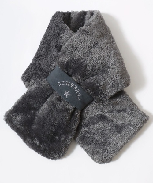 CONVERSE(コンバース)の「CONVERSE/コンバース 差し込み ボアマフラー/ネックウォーマー/レディース メンズ(マフラー・レディース・ベージュ/ネイビー/ブラウン/ピンク/グレー・FREE)」の1枚目の写真