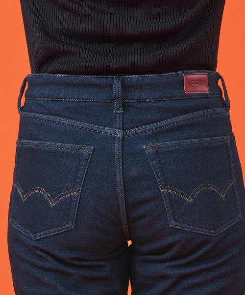 EDWIN(エドウィン)の「EDWIN LADIES 『3層構造であったかい。』デッドエアー BODY FIRE ジャージーズテーパードデニムパンツ【暖】【冬用】(デニムパンツ・レディース・ブラック/インディゴブルー/ダークインディゴブルー・X-SMALL/SMALL/MEDIUM/LARGE)」の16枚目の写真