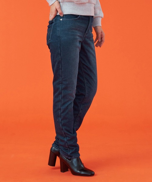 EDWIN(エドウィン)の「EDWIN LADIES 『3層構造であったかい。』デッドエアー BODY FIRE ジャージーズテーパードデニムパンツ【暖】【冬用】(デニムパンツ・レディース・ブラック/インディゴブルー/ダークインディゴブルー・X-SMALL/SMALL/MEDIUM/LARGE)」の22枚目の写真