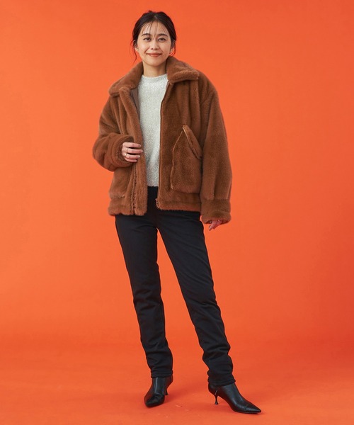 EDWIN(エドウィン)の「EDWIN LADIES 『3層構造であったかい。』デッドエアー BODY FIRE ジャージーズテーパードデニムパンツ【暖】【冬用】(デニムパンツ・レディース・ブラック/インディゴブルー/ダークインディゴブルー・X-SMALL/SMALL/MEDIUM/LARGE)」の13枚目の写真