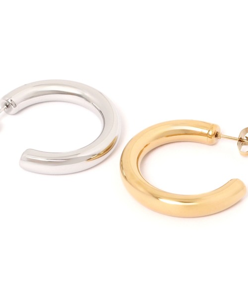 GLOBAL WORK(グローバルワーク)の「ステンレスフープピアス/600825(ピアス(両耳用)・レディース・ゴールド/シルバー・FREE)」の4枚目の写真