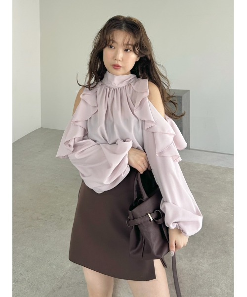 ジェーンマープル 襟リボン ブラウス JaneMarple - 【Jane Marple】ジェーンマープル 襟リボンブラウスの