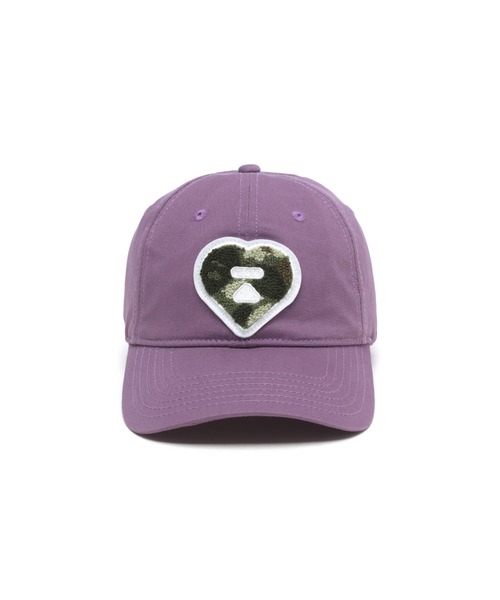 A BATHING APE（アベイシングエイプ）の「HEART LOGO BASEBALL CAP（キャップ・レディース・グリーン/レッド/パープル/ネイビー・FREE）」の7枚目の写真